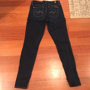 Dark wash skinny jeans